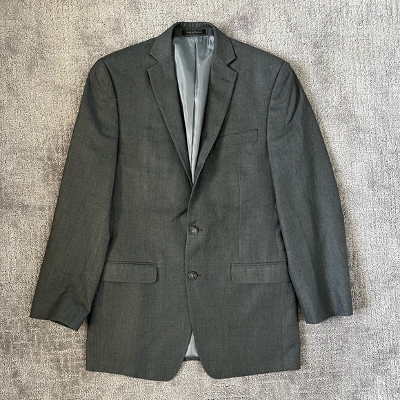 Calvin Klein Regular Fit Gray Suit Blazer - Picture 1 of 6